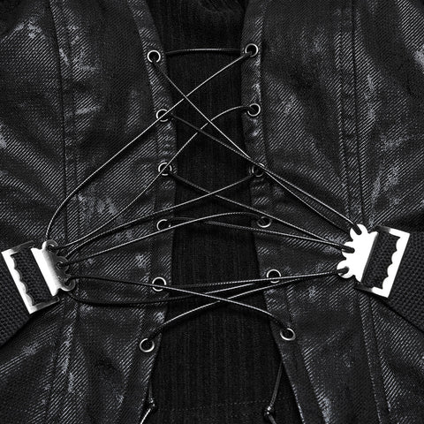 Punk drawstring tube top