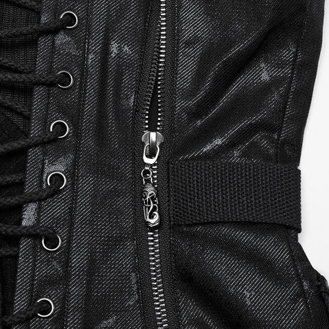 Punk drawstring tube top