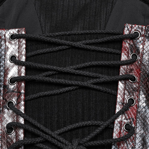 Punk drawstring tube top