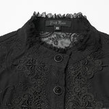 Goth Embroidered Chiffon Shirt
