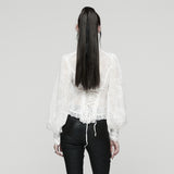 Goth Embroidered Chiffon Shirt
