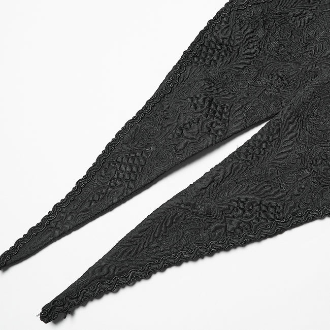 Goth Plush Lapel Swallowtail Vest