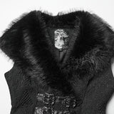 Goth Plush Lapel Swallowtail Vest