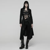 Punk Double-Zipper Skeleton  Coat