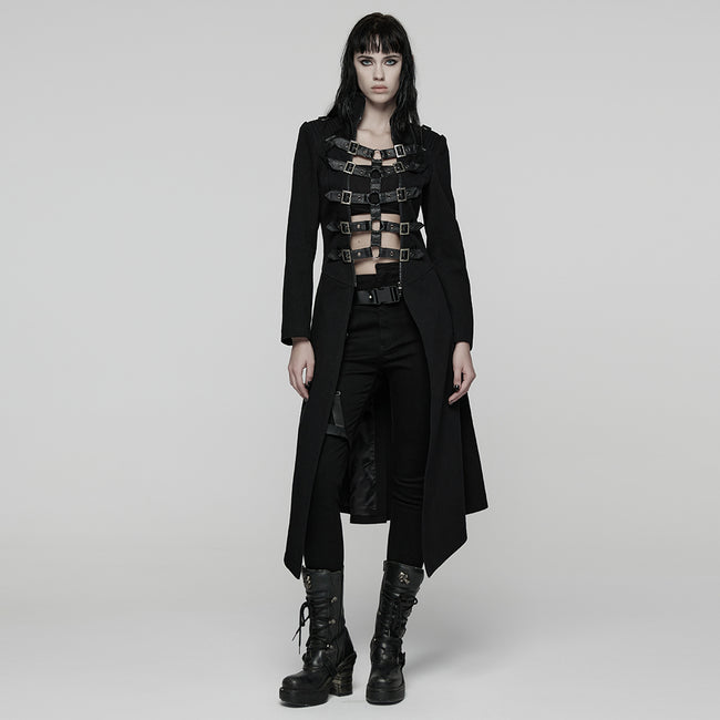 Punk Double-Zipper Skeleton  Coat