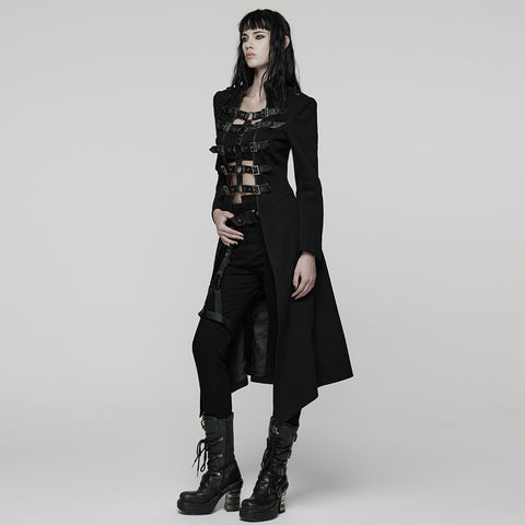 Punk Double-Zipper Skeleton  Coat