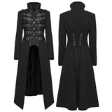 Punk Double-Zipper Skeleton  Coat