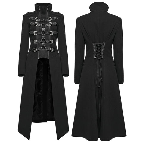 Punk Double-Zipper Skeleton  Coat
