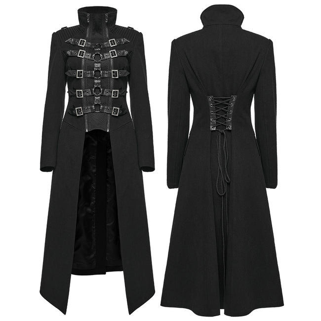 Punk Double-Zipper Skeleton  Coat