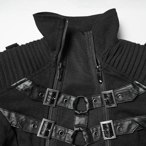 Punk Double-Zipper Skeleton  Coat