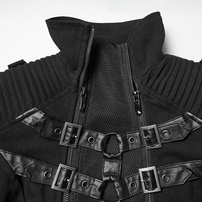 Punk Double-Zipper Skeleton  Coat