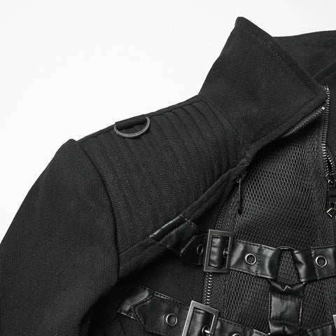 Punk Double-Zipper Skeleton  Coat