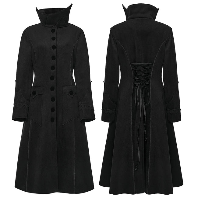 Night Bat Goth Wool Coat