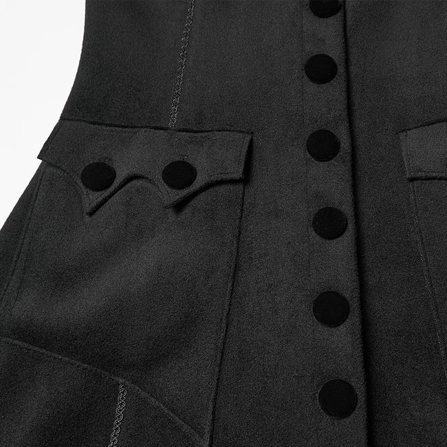 Night Bat Goth Wool Coat