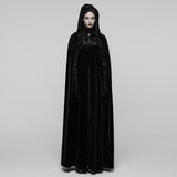 Goth Embroidered  Velvet Cloak