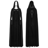 Goth Embroidered  Velvet Cloak