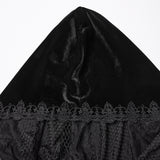Goth Embroidered  Velvet Cloak