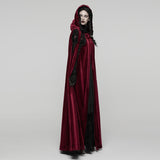 Goth Embroidered  Velvet Cloak