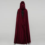 Goth Embroidered  Velvet Cloak