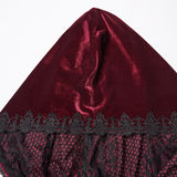 Goth Embroidered  Velvet Cloak