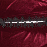 Goth Embroidered  Velvet Cloak