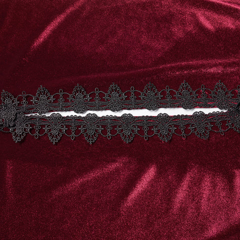 Goth Embroidered  Velvet Cloak