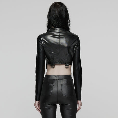 Faux Leather Punk Jacket