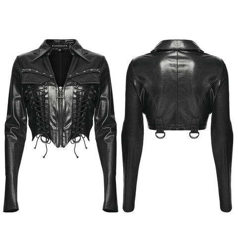 Faux Leather Punk Jacket