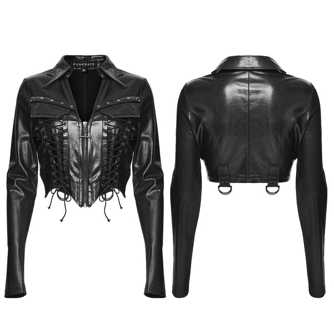 Faux Leather Punk Jacket