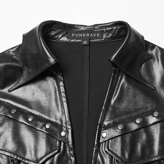 Faux Leather Punk Jacket