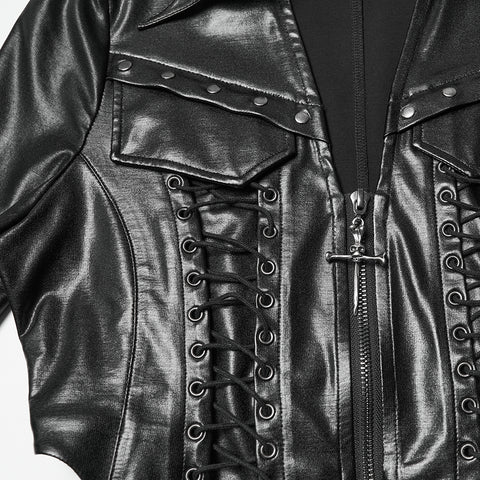 Faux Leather Punk Jacket