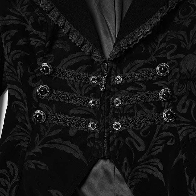 Goth Vintage Print Coat