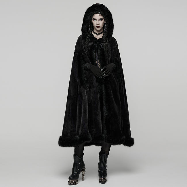 Goth Mid-length Hooded Cloak
