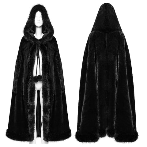 Goth Mid-length Hooded Cloak