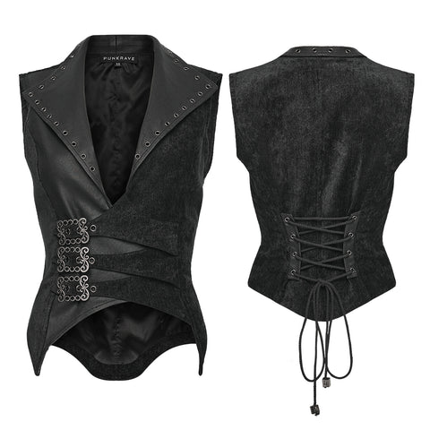Punk Flamorous Lapel Vest