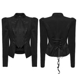 Goth Embroidered Woolen Coat