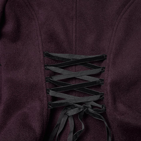 Goth Embroidered Woolen Coat