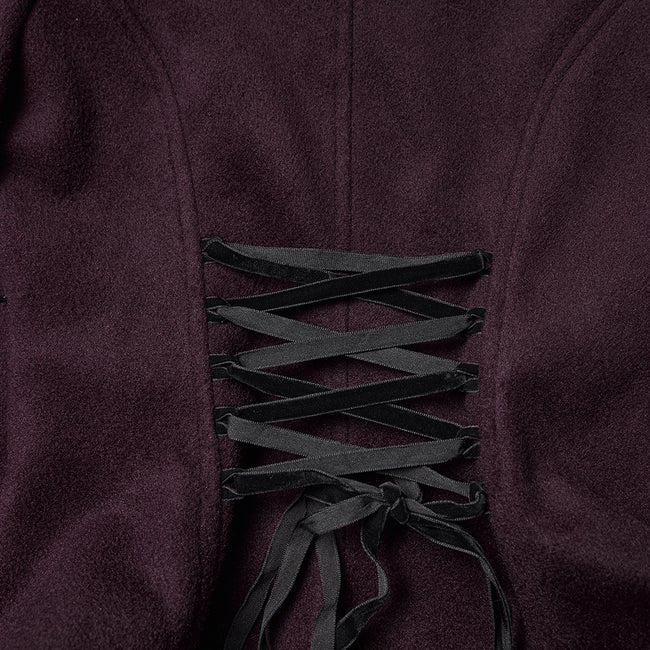 Goth Embroidered Woolen Coat