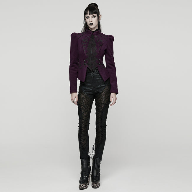 Goth Embroidered Woolen Coat