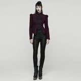 Goth Embroidered Woolen Coat