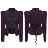 Goth Embroidered Woolen Coat