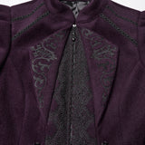 Goth Embroidered Woolen Coat