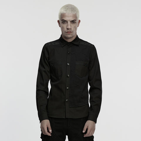 Cyberpunk Splicing Shirt For Men