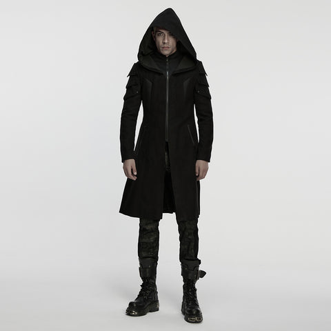 Cyberpunk hooded men's jacket