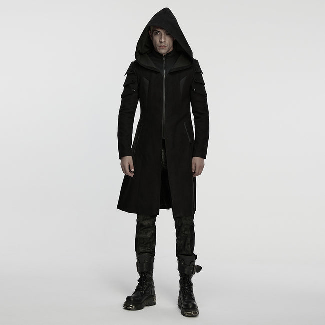 Cyberpunk hooded men's jacket