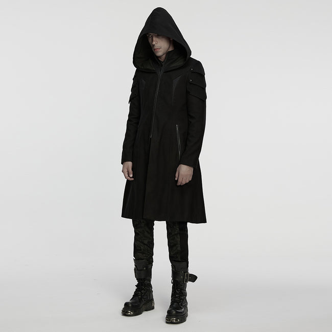 Cyberpunk hooded men's jacket