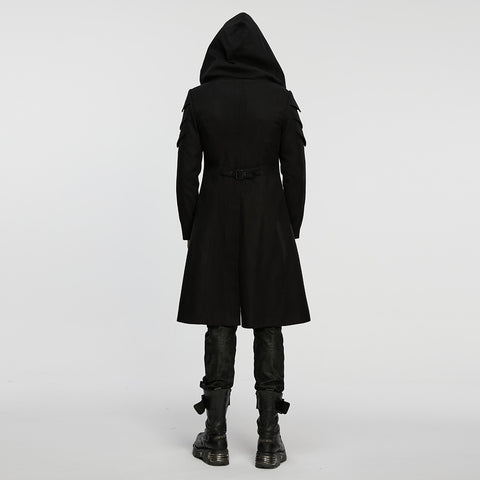 Cyberpunk hooded men's jacket