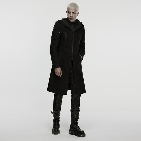 Cyberpunk hooded men's jacket