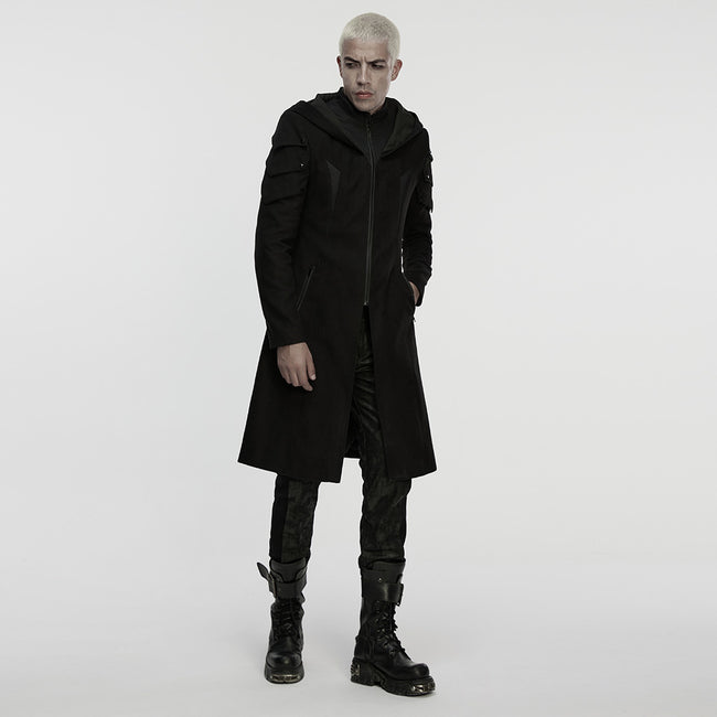 Cyberpunk hooded men's jacket