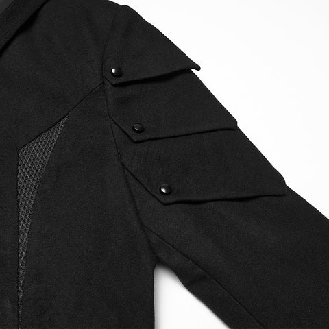 Cyberpunk hooded men's jacket